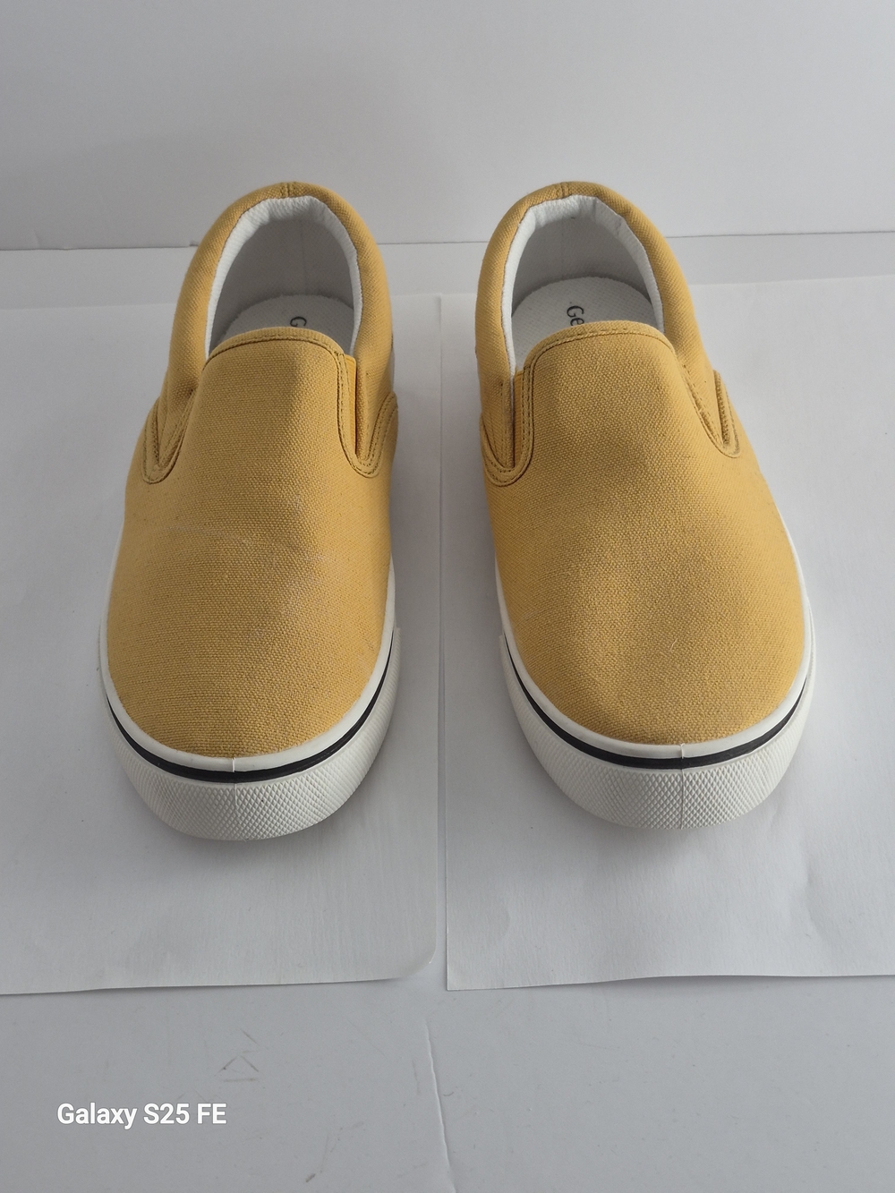 Canvas Slip-On Shoes in Mustard Yellow